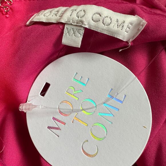 Revolve Pink Satin Wrap Mini Dress XXS Coquette More to Come Denise $80 NEW - Picture 9 of 9